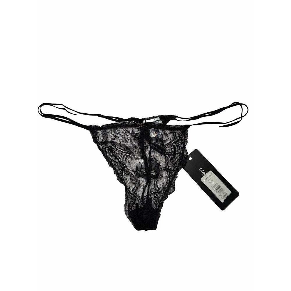 Dolce And Gabbana Black Thong New With Tags Large